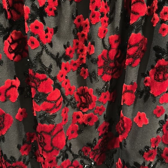 The Kooples moonlight sheet velvet sparkly lace trim top size 1 - Picture 4 of 9